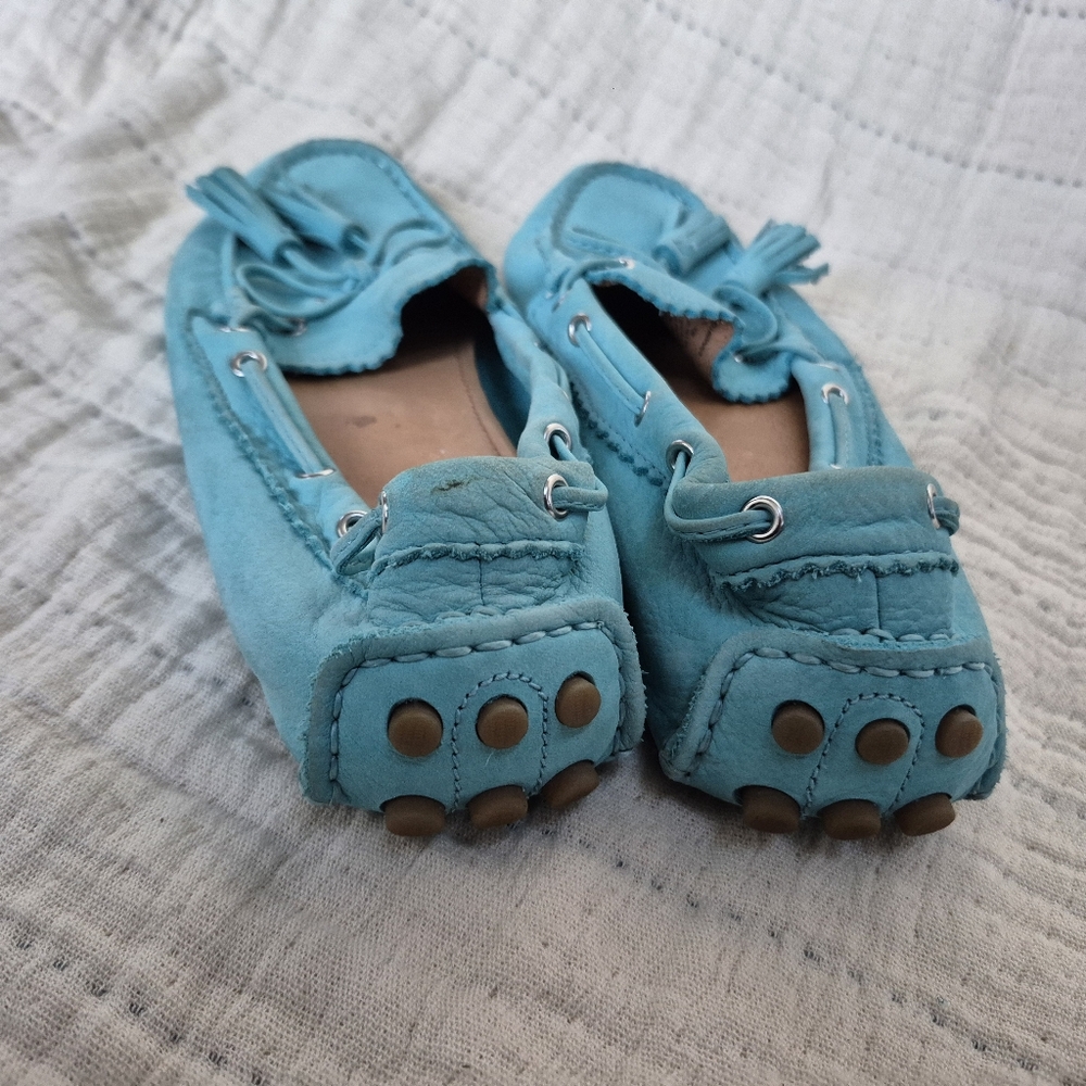 Coach Nadia Leather Loafers Blue Size 7.5 - Picture 3 of 8